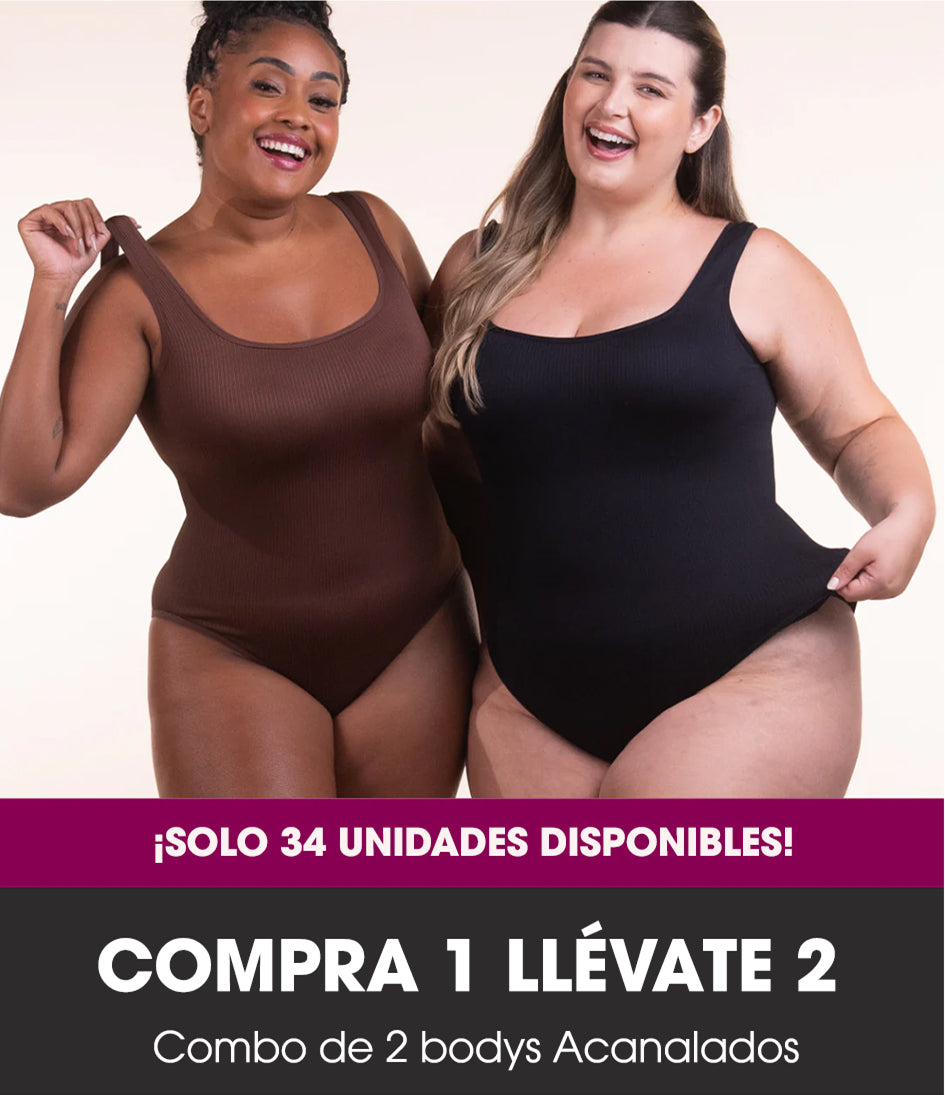 2 Bodys Shaper Acanalados – Compra 1  Llévate 2