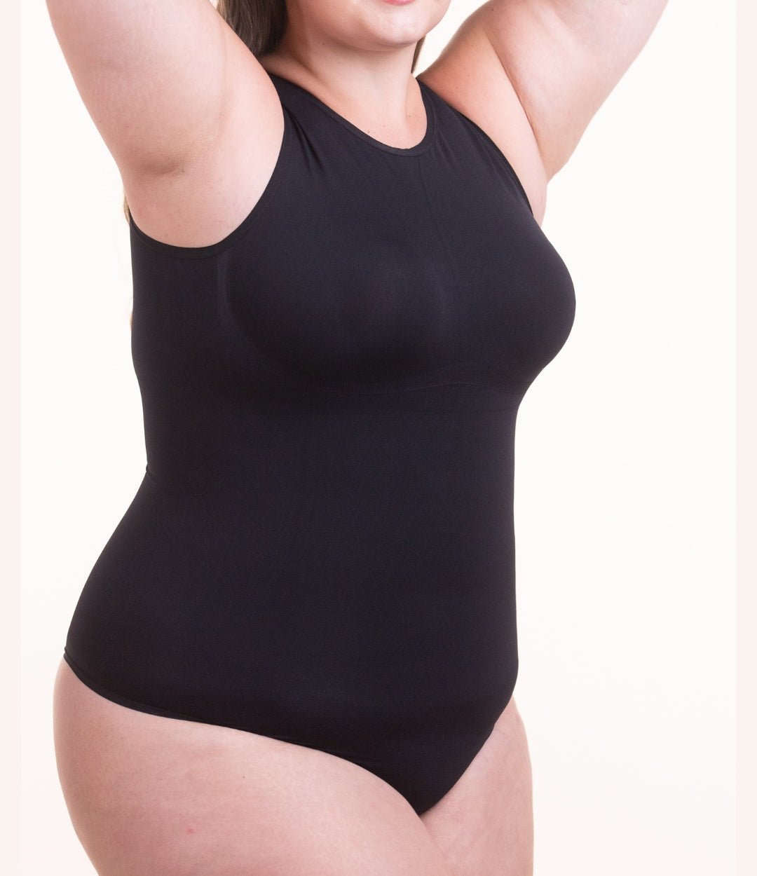 Body Chic - Body Moldeador con Escote Alto y sin Costuras