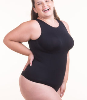 Body Chic - Body Moldeador con Escote Alto y sin Costuras