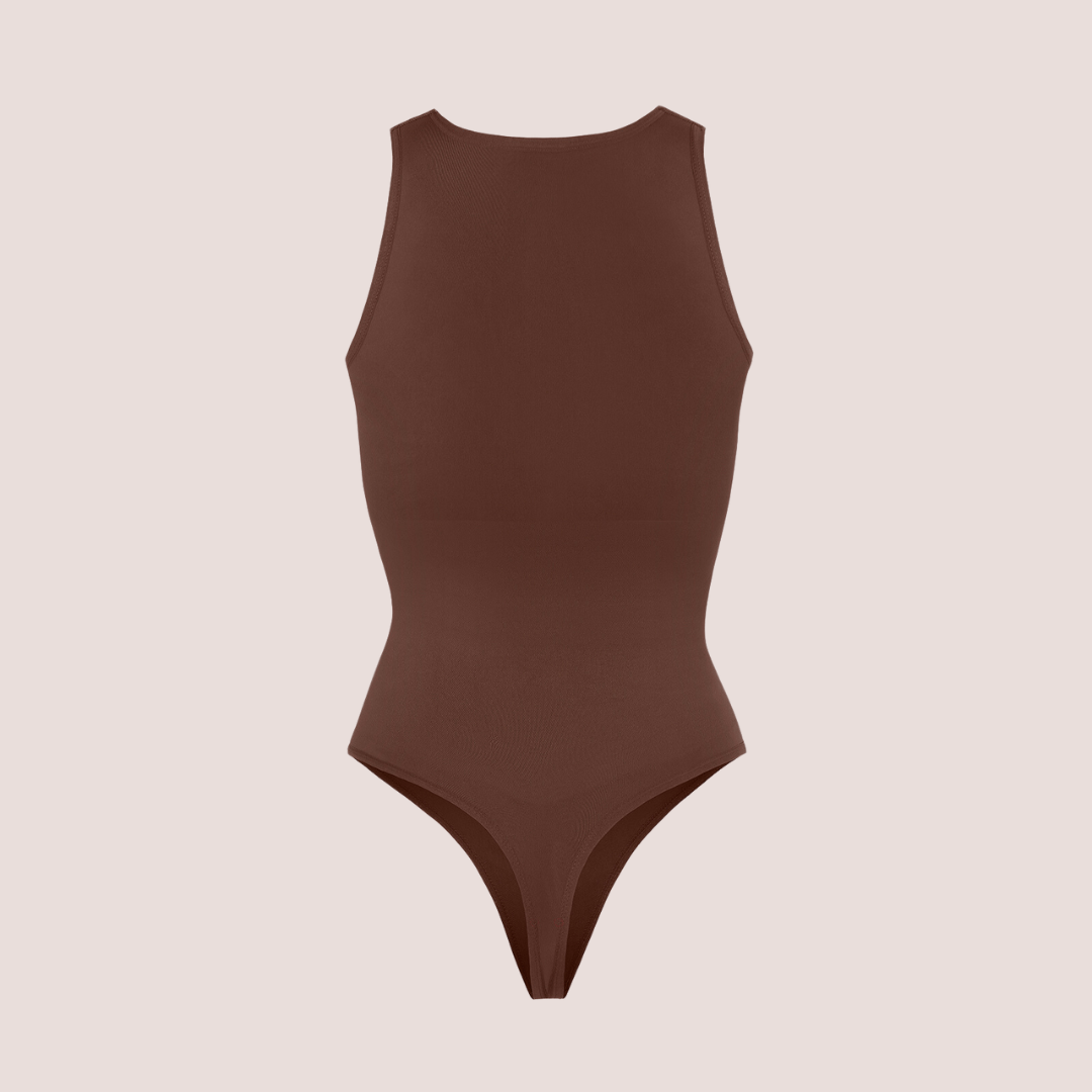 Body Chic - Body Moldeador con Escote Alto y sin Costuras