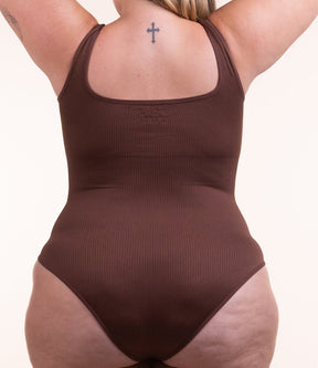Body Shaper – Body moldeador acanalado con abertura higiénica