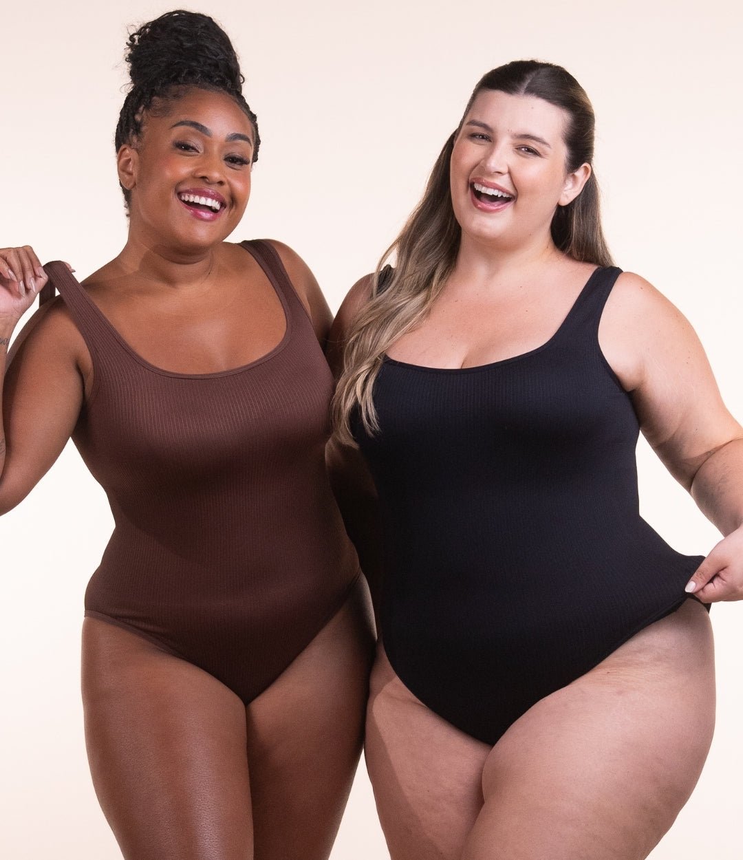 Body Shaper – Body moldeador acanalado con abertura higiénica