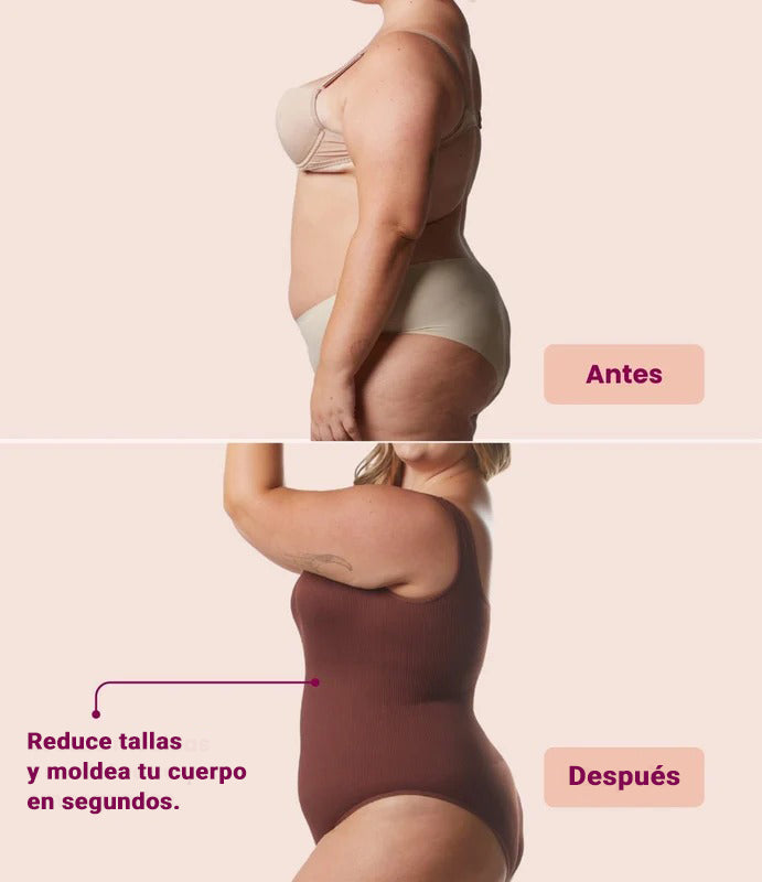 Body Shaper – Body moldeador acanalado con abertura higiénica