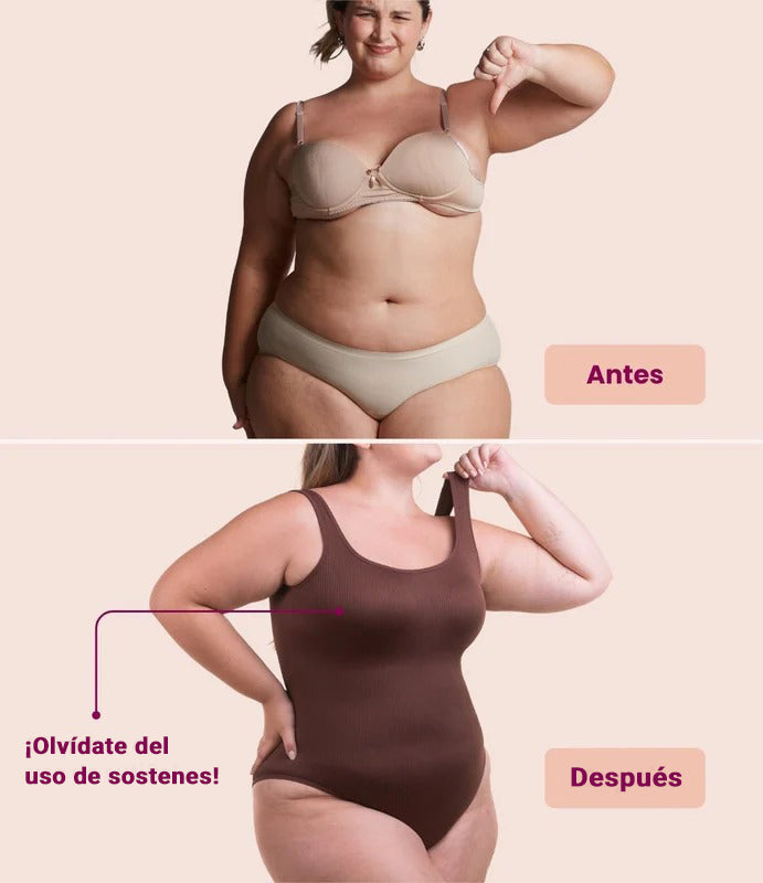 Body Shaper – Body moldeador acanalado con abertura higiénica